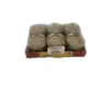 6 stuks bonfire kaarsglas colors beige