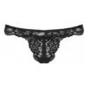 Obsessive String met kant - Erotisch Onderbroek - Maat L/XL - Zwart