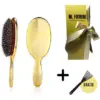 Haarborstel - Limited Edition Gold – Massage - Borstel - Goud - Cadeau verpakking - Kado - Zwijnenhaar - Zachte Haren - Extensions - Man -