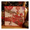 Advent kalender met kersthangers - rood- 24 stuks - Glas -