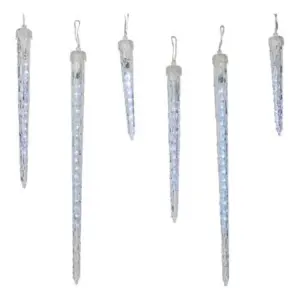 LED icicle display buiten 250cm-76L transparent/koel witLumineo